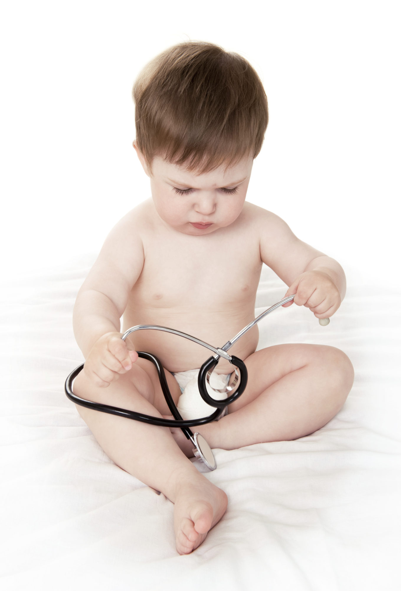 Bébé avec un stéthoscope